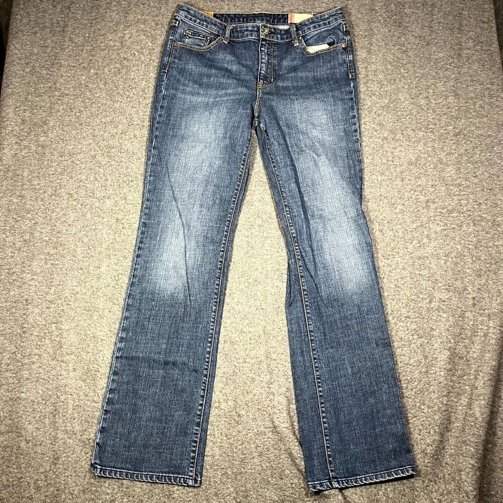 Gap 1969 Sz 12L Classic Fit Stretch Straight Leg Medwash (543) Faded Womens